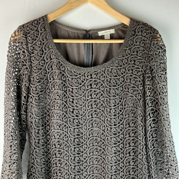Garnet Hill women’s lace crochet overlay dress size 2 lined - Picture 3 of 7